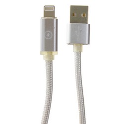 Дата-кабель USB COTECi M30i Lightning Cable Breathe CS2127-TS (0.2m) Серебристый