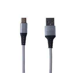Дата-кабель USB Hoco U46 Tricyclic silicone charging data cable MicroUSB (1.0 м) White