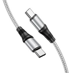 USB дата-кабель Hoco X50 Type-C to Type-C Exquisito 100W charging data cable (20V-5A, 100Вт Max) 1.0 м Серый