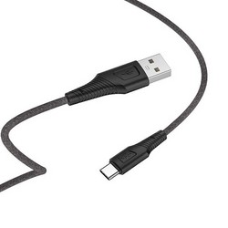 USB дата-кабель Hoco X58 Airy silicone charging data cable for Type-C (1м) (3.0A) Черный