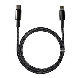 USB дата-кабель Baseus Tungsten Gold Fast Charging Data Cable Type-C - Lightning 20W (CATLWJ-01) 1.0м Черный