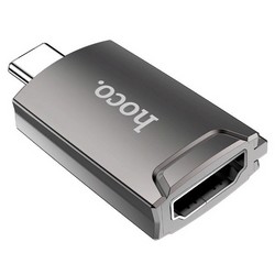 Переходник Hoco UA19 Type-C - HDMI 4K UltraHD для Macbook, Ipad Pro, Samsung Tab Графитовый