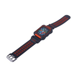 Ремешок COTECi W31 PC&Silicone Band Suit (WH5252-BR) для Apple Watch 42мм Черно-Красный