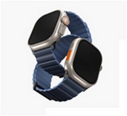 Ремешок силиконовый Uniq REVIX Premium для Apple Watch 49/45/44/42MM, цвет прусский/туманно синий (PRUSSIAN/MIST BLUE)