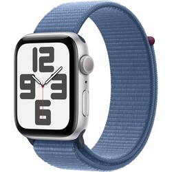 Apple Watch SE 2023 GPS 44mm Silver Aluminium Sport Loop (серебристый/синий)