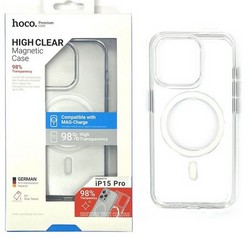 Чехол пластиковый Hoco AS4 Primary series magnetic protective case для iPhone 15 Pro (6.1") тонкий PC+TPU 1.5mm Прозрачный