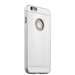 Накладка металлическая iBacks Ares Armour Love Aluminum Case with Crystal Diamond для iPhone 6s Plus (5.5) - (ip60291) Silver