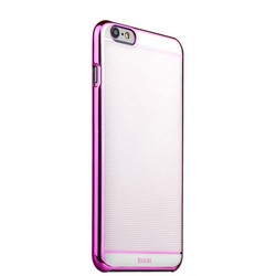 Накладка пластиковая ультра-тонкая iBacks iFling Colorful Electroplating PC для iPhone 6s Plus (5.5) - (ip60206) Pink/ White