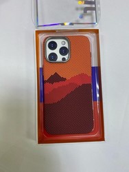 Чехол пластиковый FreeAir magnetic case iPhone 15 Pro (6.1&quot;) J-272 карбон оранжевый