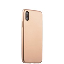Чехол-накладка силиконовый J-case Delicate Series Matt 0.5mm для iPhone XS/ X (5.8") Золотистый