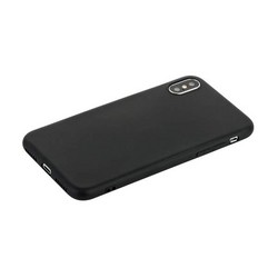 Чехол силиконовый для iPhone XS/ X (5.8") уплотненный в техпаке (черный)