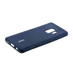 Чехол-накладка силиконовый Cherry матовый 0.4mm & пленка для Samsung Galaxy S9 Синий