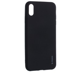 Чехол-накладка Deppa Case Silk TPU Soft touch D-89036 для iPhone XS Max (6.5") 1мм Черный металик