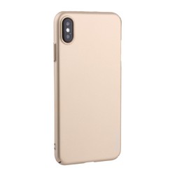 Чехол-накладка пластик Soft touch Deppa Air Case D-83364 для iPhone XS Max (6.5") 1мм Золотистый