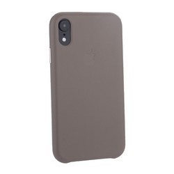 Чехол-накладка кожаная Leather Case для iPhone XR (6.1") Taupe - Бежевый