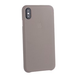 Чехол-накладка кожаная Leather Case для iPhone XS Max (6.5") Taupe - Бежевый