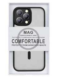 Чехол-накладка Dfans design cover matte smooth+magsafe для Iphone 14 pro max (6.7&quot;) Black