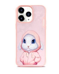 Чехол силиконовый Nimmy Friends Fashion Pet/ Rabbit для iPhone 15 Pro Max (6.7&quot;) Розовый