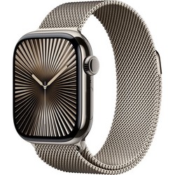 Apple Watch Series 10 GPS + Cellular 42mm Natural Titanium Milanese Loop