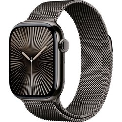 Apple Watch Series 10 GPS + Cellular 42mm Slate Titanium Milanese Loop