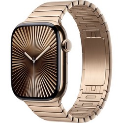 Apple Watch Series 10 GPS + Cellular 46mm Gold Titanium Link Bracelet