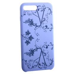 Чехол-накладка силиконовый Silicone Cover для iPhone 8 Plus/ 7 Plus (5.5") Узор Сиреневый