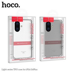 Чехол силиконовый Hoco Light Series для iPhone 16 (6.1&quot;) тонкий TPU 0,8mm Прозрачный