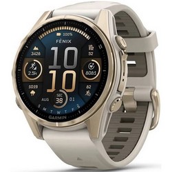 Garmin Fenix 8 43mm Amoled Sapphire  Soft Gold with Dark Sandstone Silicone Band (010-02903-11)