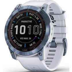 Garmin Fenix 7X Sapphire Solar Mineral Blue wt Whitestone Band (010-02541-14)