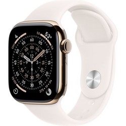Apple Watch Series 11, 42 mm, Gold Titanium Light Blush Sport Band