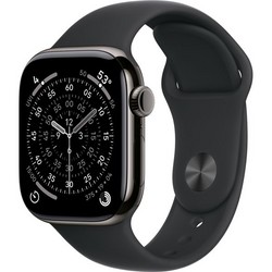 Apple Watch Series 11, 42 mm, Slate Titanium Black Sport Band