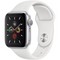 Apple Watch Series 5 GPS 40mm Silver Aluminum Case with White Sport Band (MWV62RU) - фото 22231