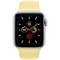 Apple Watch Series 5 Cellular 40mm Silver Aluminum Case with Lemon Cream Sport Band - фото 22567