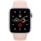 Apple Watch Series 5 Cellular 44mm Silver Aluminum Case with Pink Sand Sport Band - фото 22589