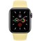 Apple Watch Series 5 Cellular 40mm Space Gray Aluminum Case with Lemon Cream Sport Band - фото 22594