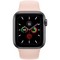 Apple Watch Series 5 Cellular 40mm Space Gray Aluminum Case with Pink Sand Sport Band - фото 22601