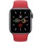 Apple Watch Series 5 Cellular 40mm Space Gray Aluminum Case with Red Sport Band - фото 22604