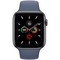 Apple Watch Series 5 Cellular 44mm Space Gray Aluminum Case with Alaskan Blue Sport Band - фото 22612