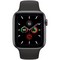 Apple Watch Series 5 GPS 44mm Space Gray Aluminum Case with Black Sport Band (MWVF2) - фото 22436