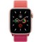 Apple Watch Series 5 Cellular 44mm Gold Aluminum Case with Pomegranate Sport Loop - фото 22639
