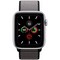 Apple Watch Series 5 Cellular 44mm Silver Aluminum Case with Anchor Gray Sport Loop - фото 22665