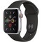 Apple Watch Series 5 Cellular 40mm Silver Aluminum Case with Black Sport Band - фото 22778