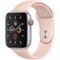 Apple Watch Series 5 Cellular 44mm Silver Aluminum Case with Pink Sand Sport Band - фото 22785