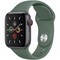 Apple Watch Series 5 Cellular 40mm Space Gray Aluminum Case with Pine Green Sport Band - фото 22791