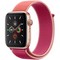Apple Watch Series 5 Cellular 44mm Gold Aluminum Case with Pomegranate Sport Loop - фото 22816
