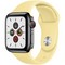Apple Watch Series 5 Cellular 40mm Space Black Stainless Steel Case with Lemon Cream Sport Band - фото 22861
