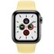 Apple Watch Series 5 Cellular 40mm Space Black Stainless Steel Case with Lemon Cream Sport Band - фото 22862