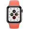 Apple Watch Series 5 Cellular 40mm Space Black Stainless Steel Case with Clementine Sport Band - фото 22864