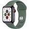 Apple Watch Series 5 Cellular 40mm Space Black Stainless Steel Case with Pine Green Sport Band - фото 22865