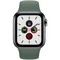 Apple Watch Series 5 Cellular 40mm Space Black Stainless Steel Case with Pine Green Sport Band - фото 22866